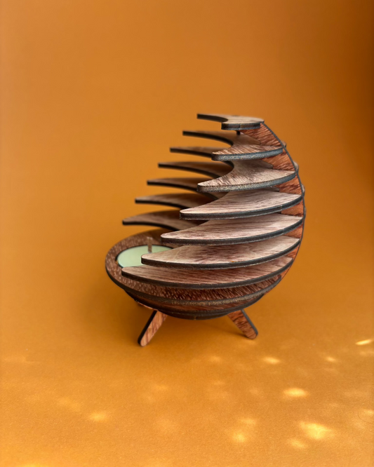 Wooden Candle Holder - Sphere