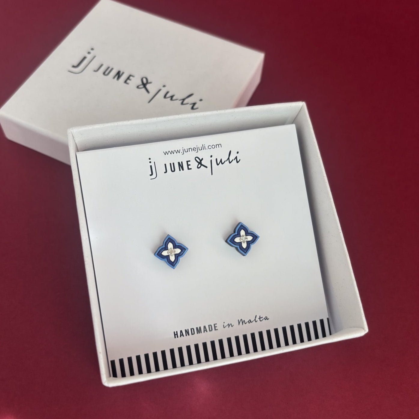 Pipa Stud Earrings in Blue