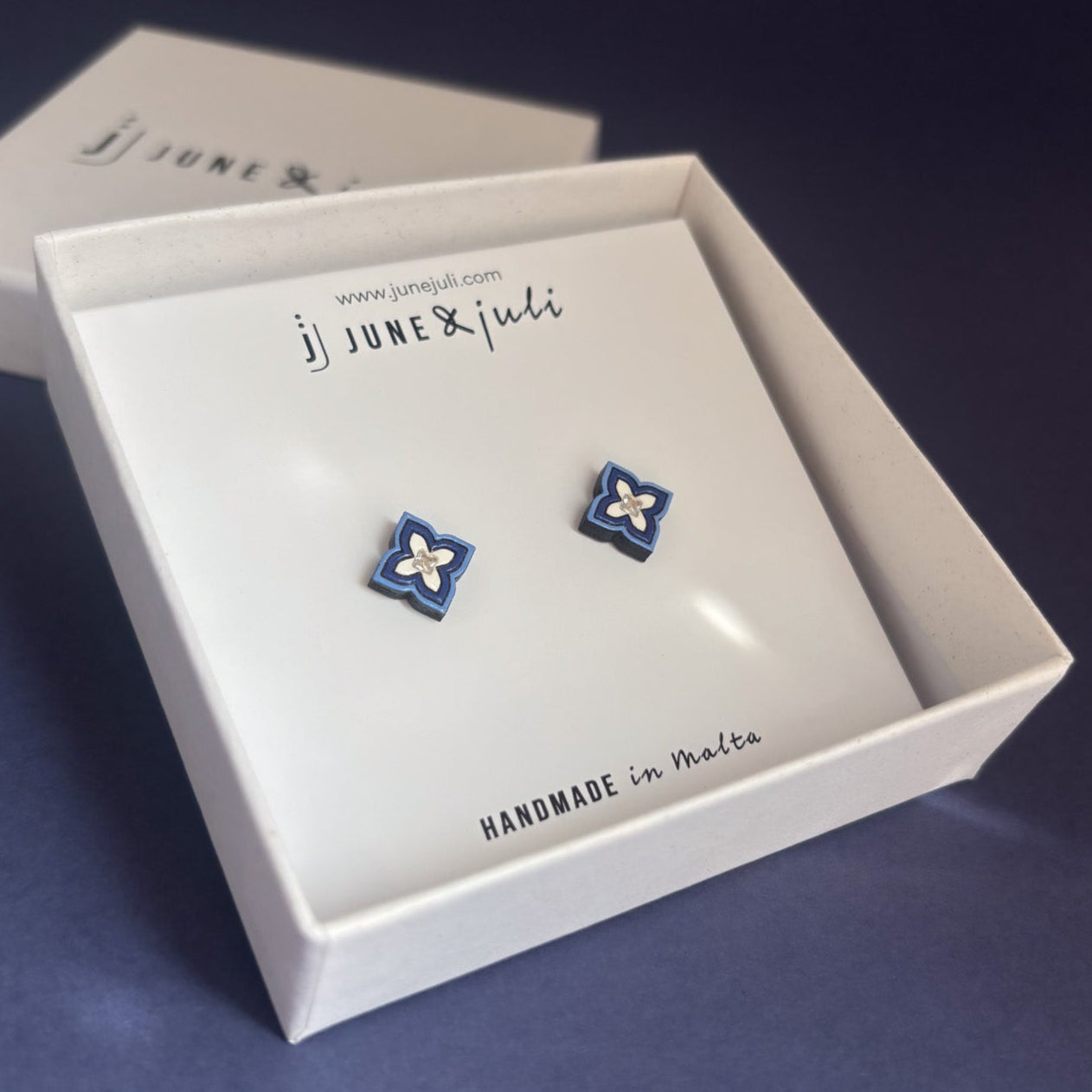 Pipa Stud Earrings in Blue