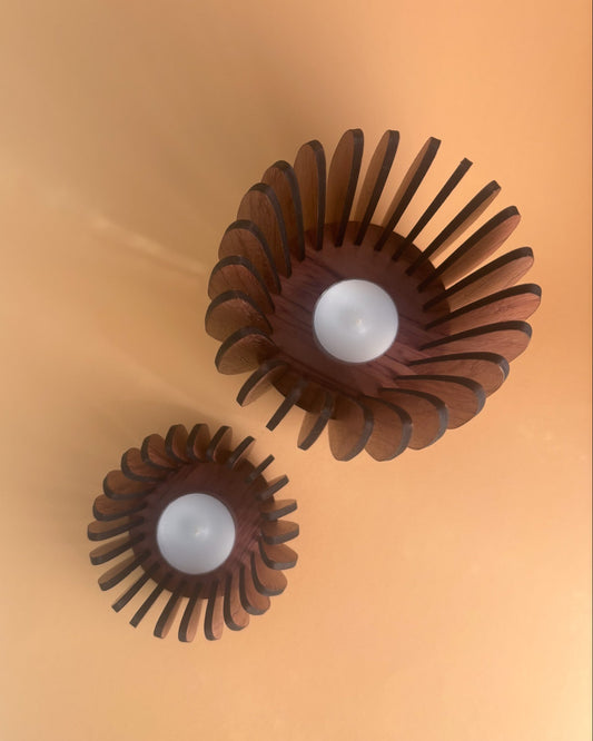 Wooden Candle Holders - Rounded in 2 sizes