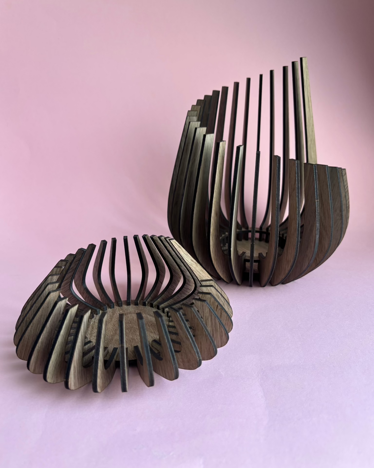 Wooden Candle Holders - Spiral in 3 sizes