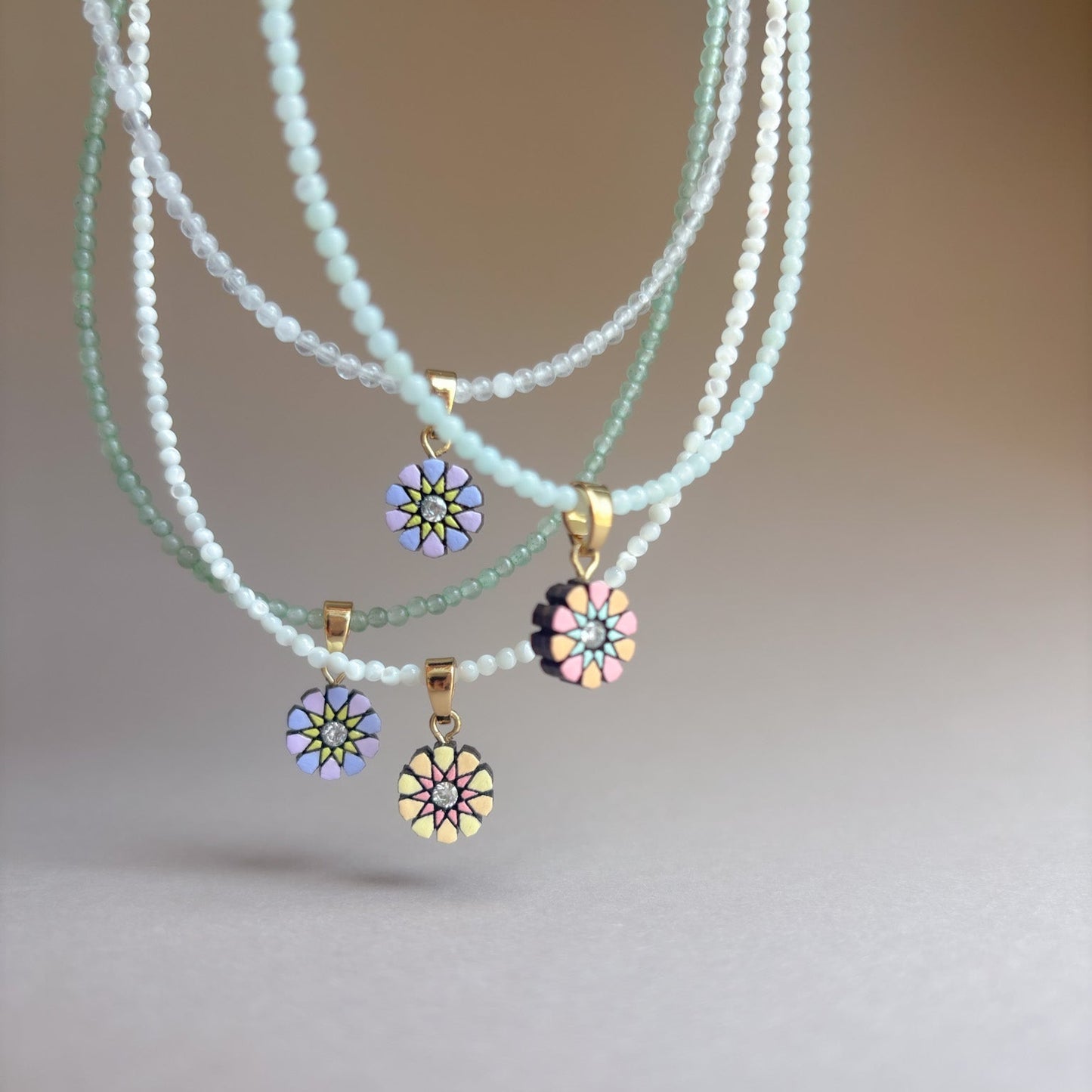 Ronda Necklace with Gemstone Beads