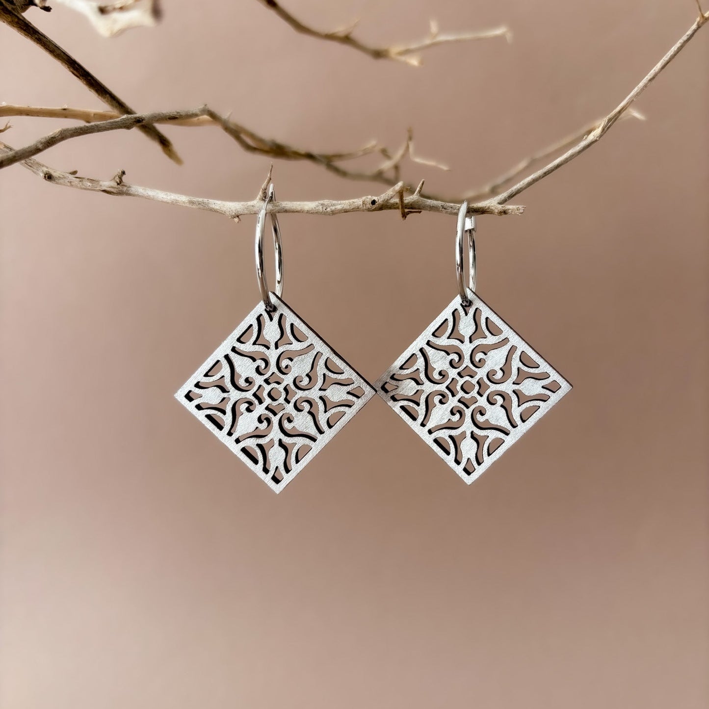 Carmen Hoops in Silver