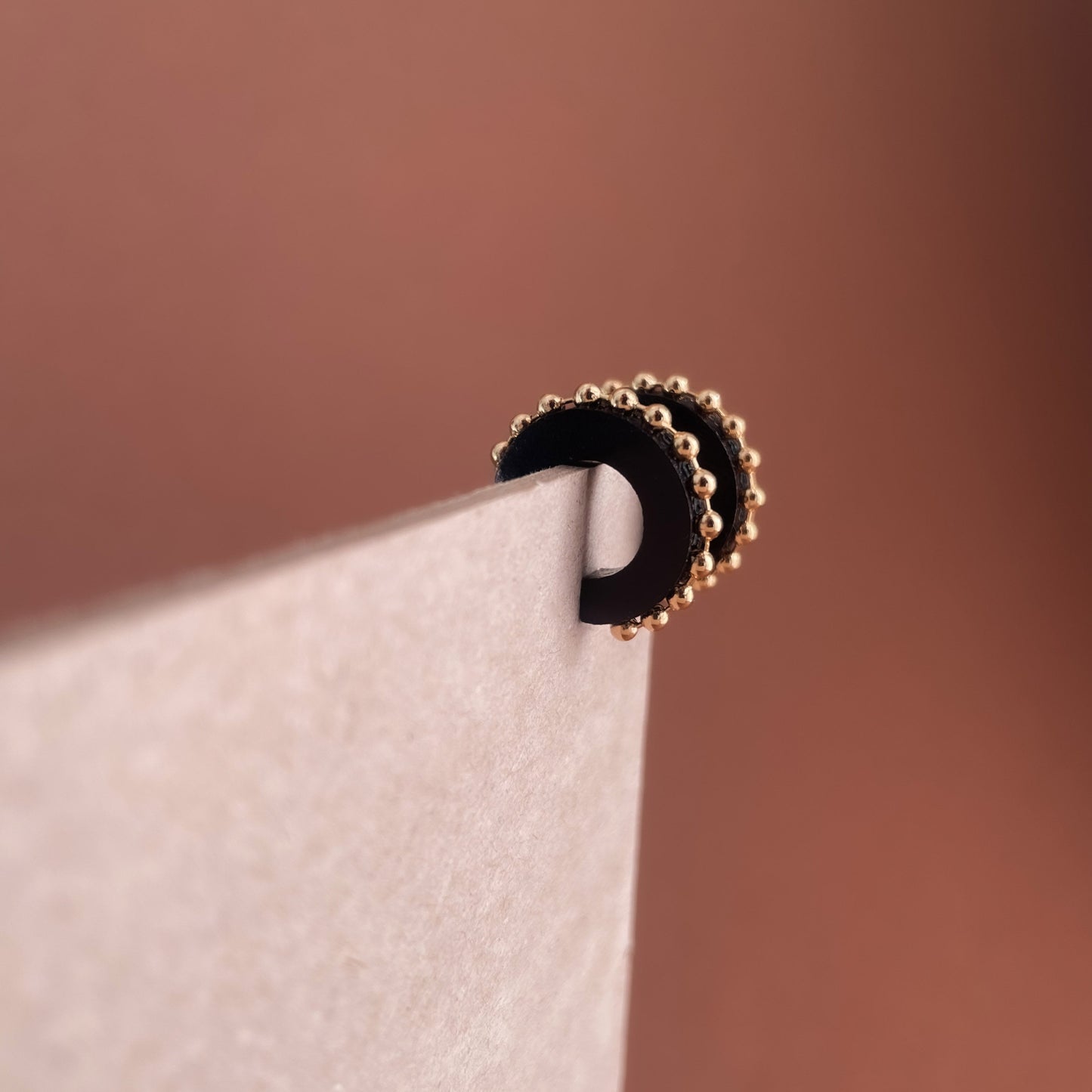 Cleo Hoops Small in Black