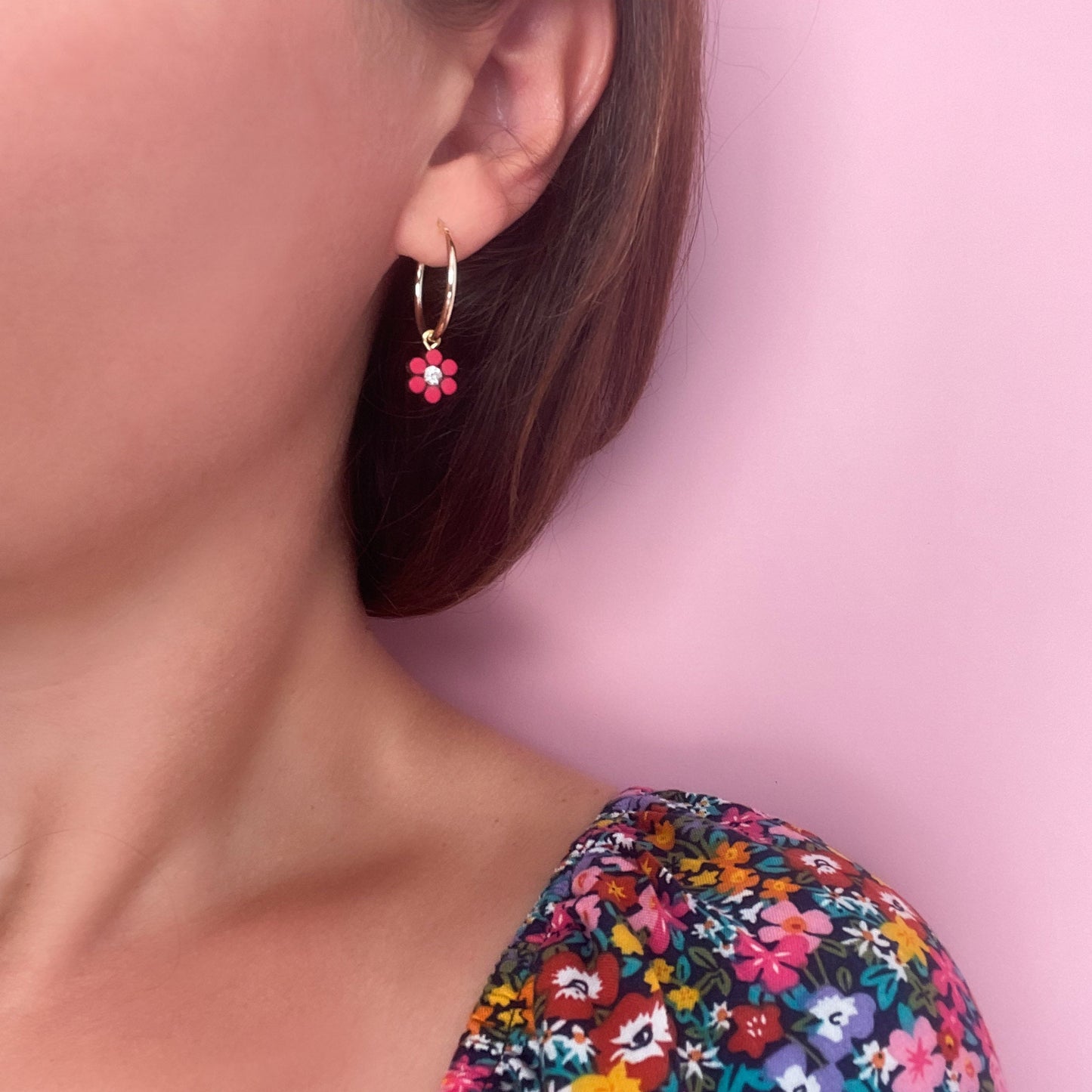 Daisy Mini Hoops in Mykonos Colours