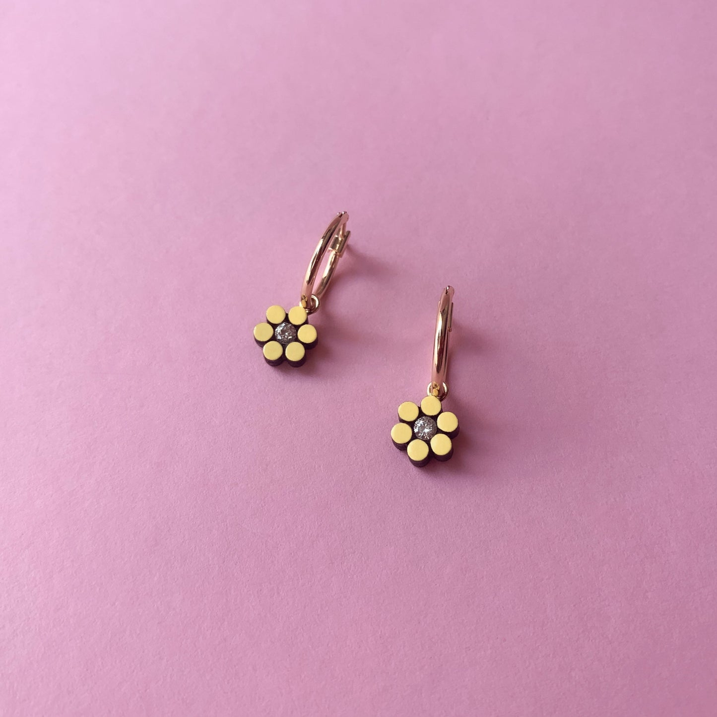 Daisy Mini Hoops in Summer Pastel Colours