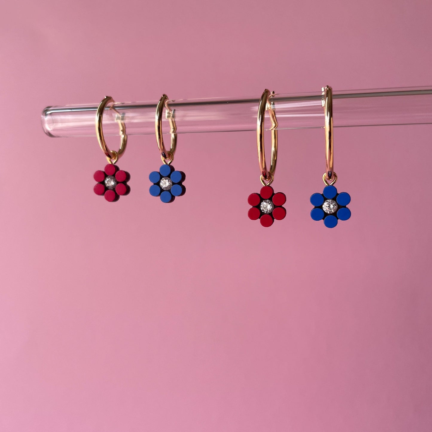 Daisy Mini Hoops in Mykonos Colours