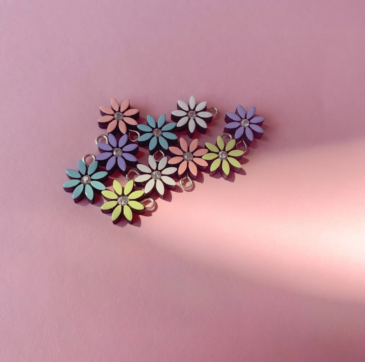 Dahlia Flower Hoops - Sterling Silver