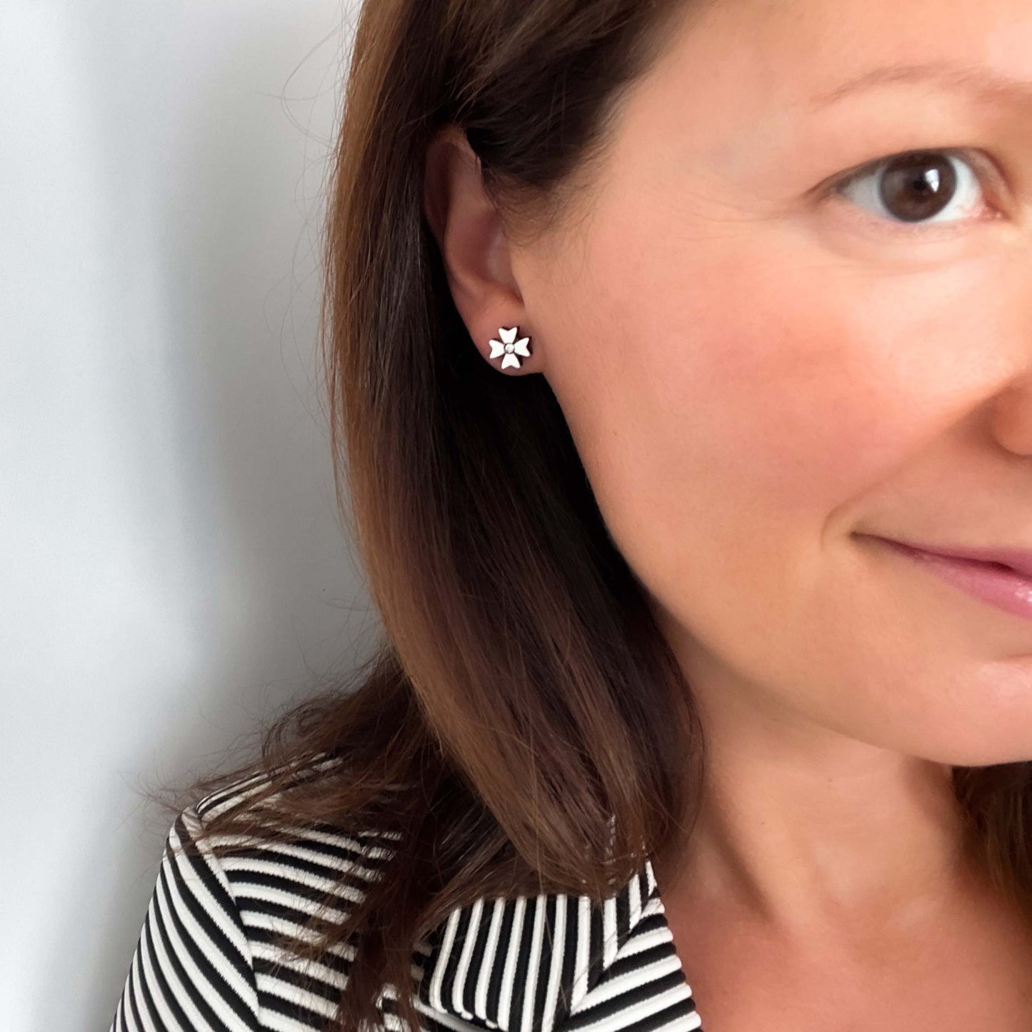 Maltese Cross Stud Earrings