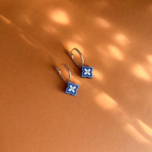 Pipa Mini Hoops in Blue