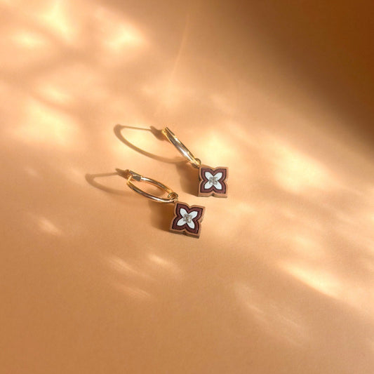 Pipa Mini Hoops in Brown