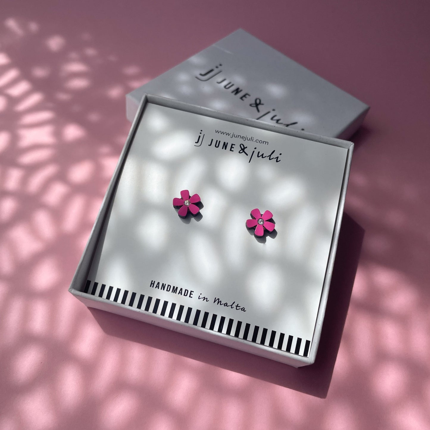 Cassia Flower Stud Earrings in Bright Summer Colours