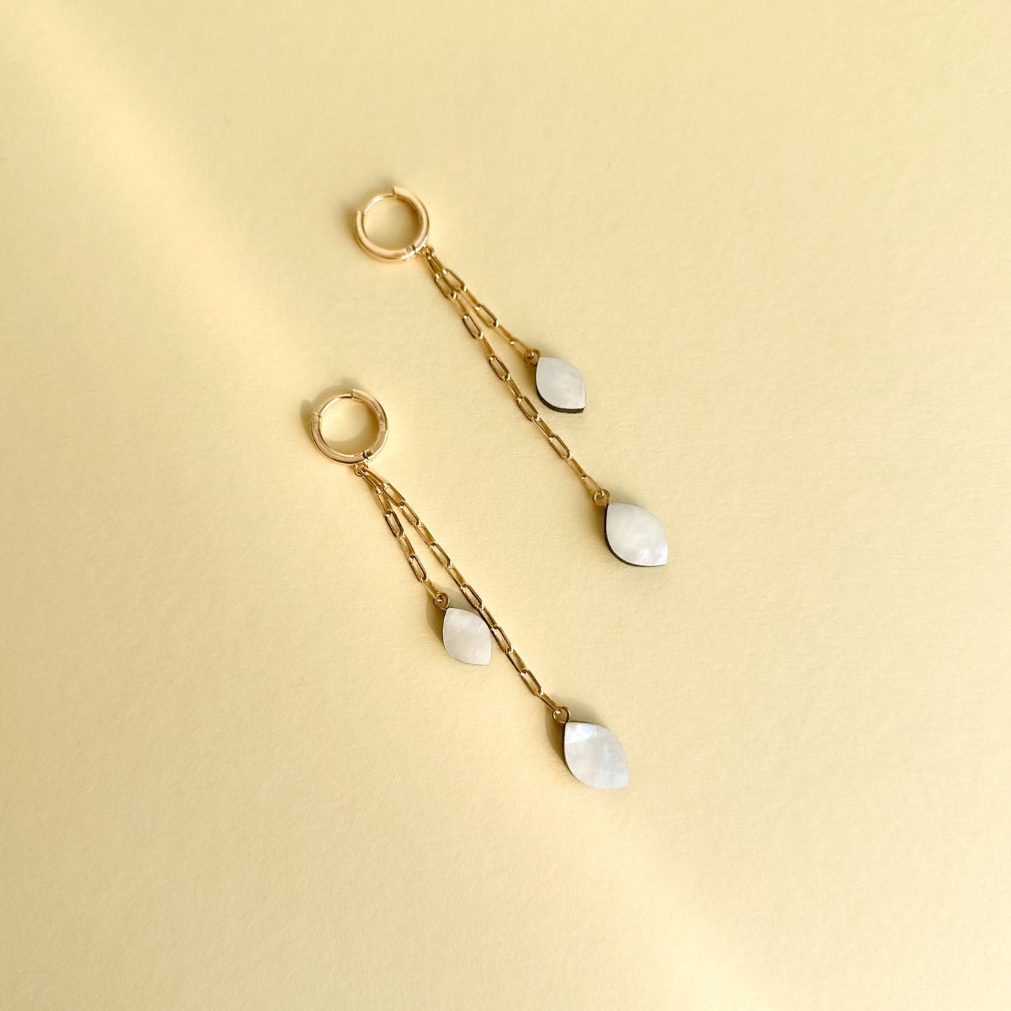 Venus on Chain Huggies in White Mother of Pearl
