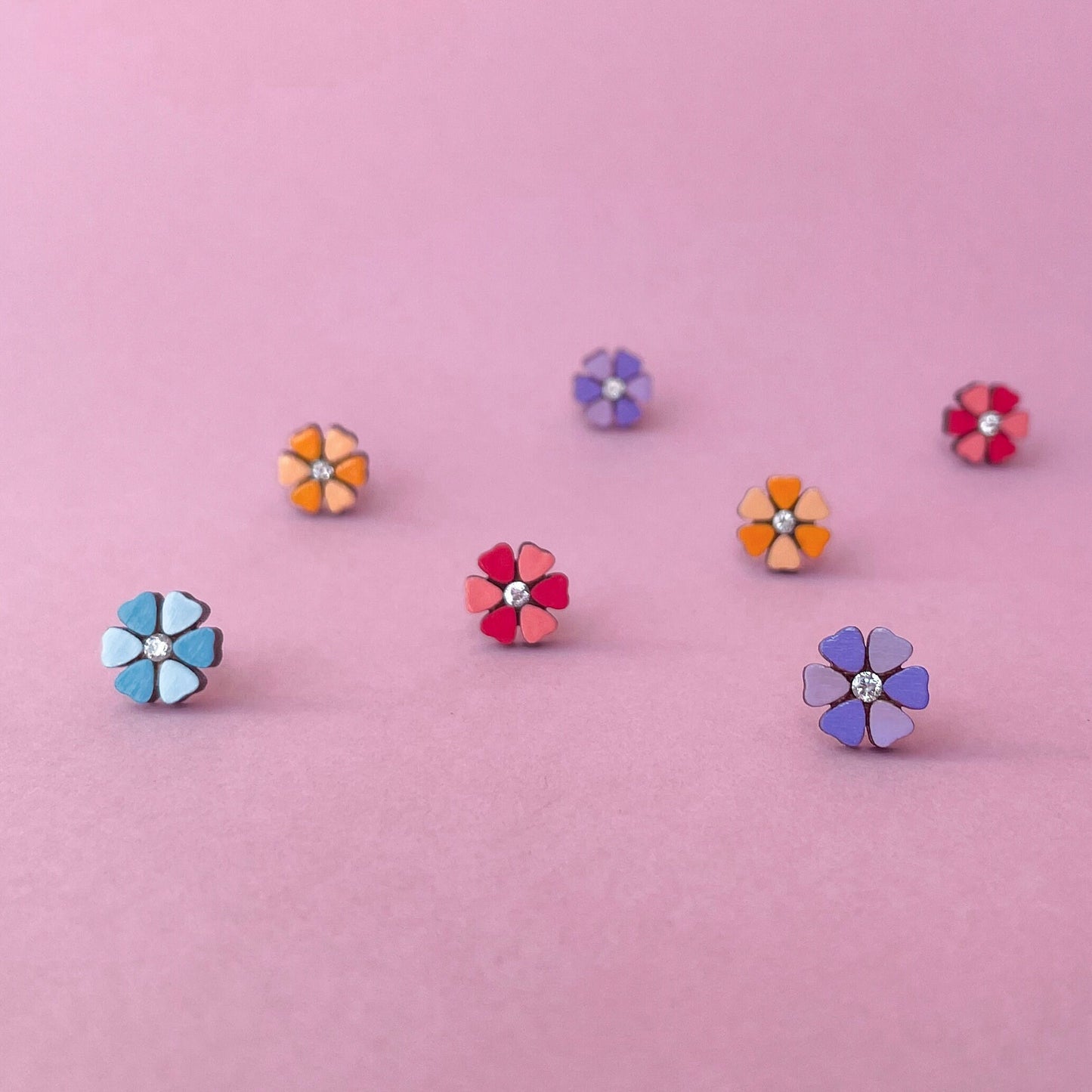 Marigold Flower Stud Earrings