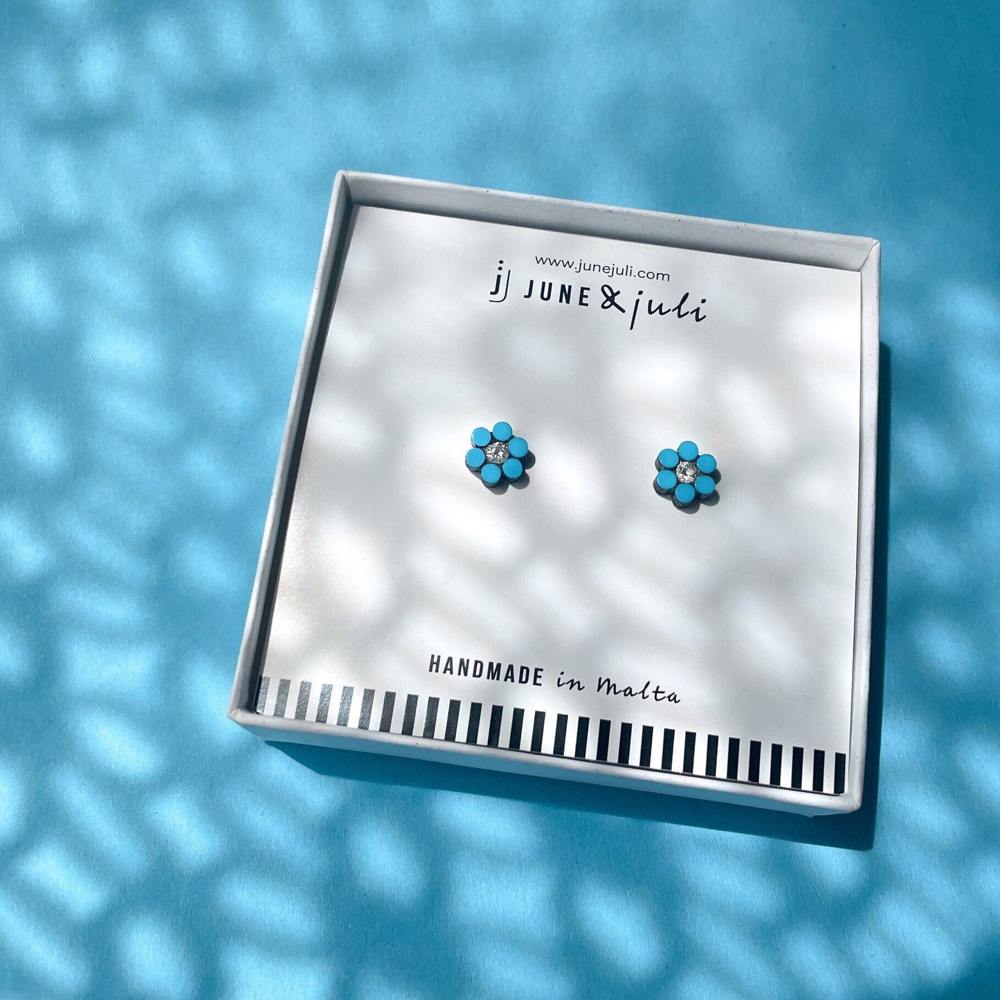 Daisy Flower Studs in Mykonos Colours
