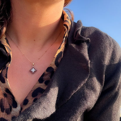 Pipa Necklace Brown on Gold