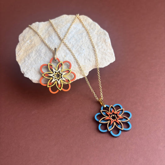 Lucia Necklace in Blue or Terracotta