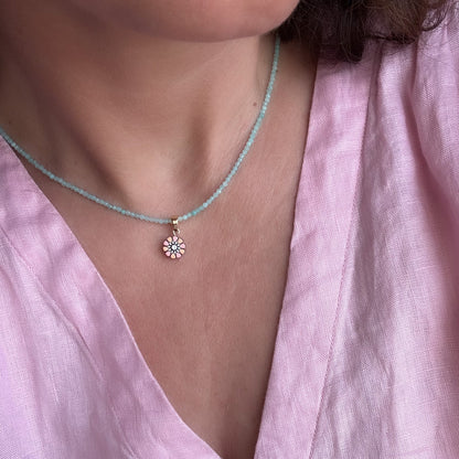 Ronda Necklace with Gemstone Beads