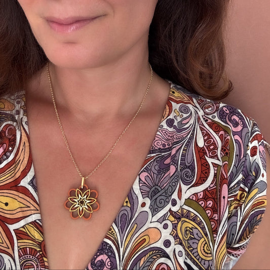 Lucia Necklace in Blue or Terracotta