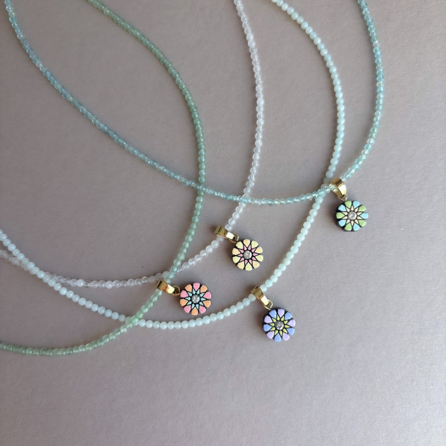 Ronda Necklace with Gemstone Beads