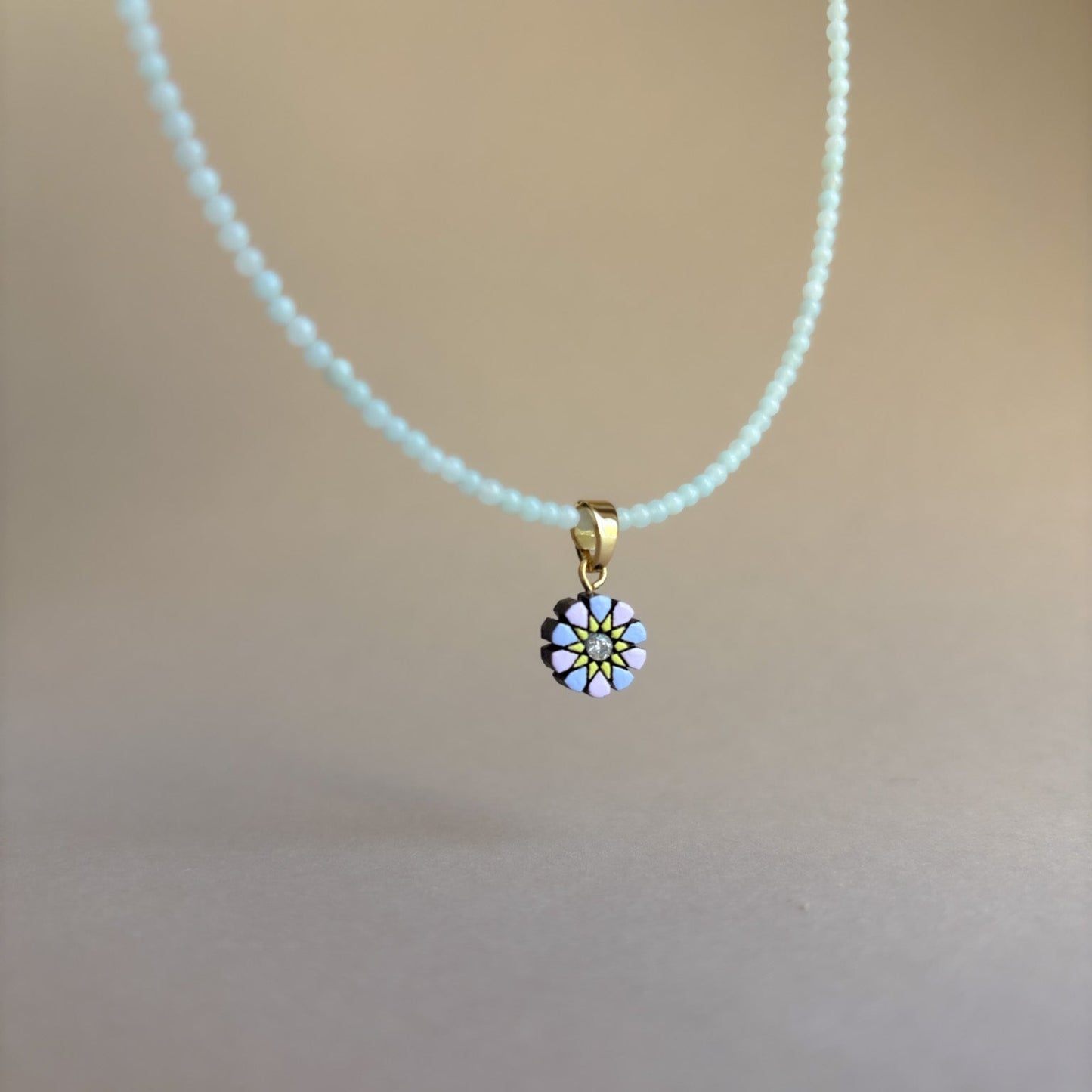 Ronda Necklace with Gemstone Beads
