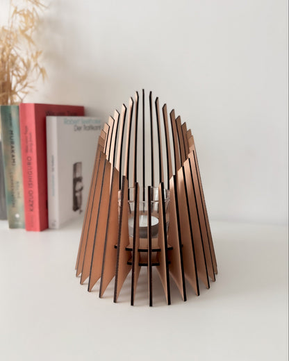 Large Wooden Candle Holder - Tall & Straight
