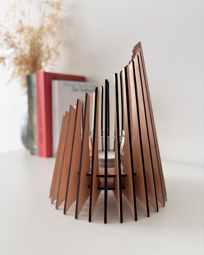 Large Wooden Candle Holder - Tall & Straight