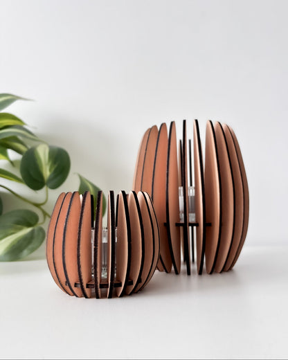 Wooden Candle Holders - Rounded in 3 sizes