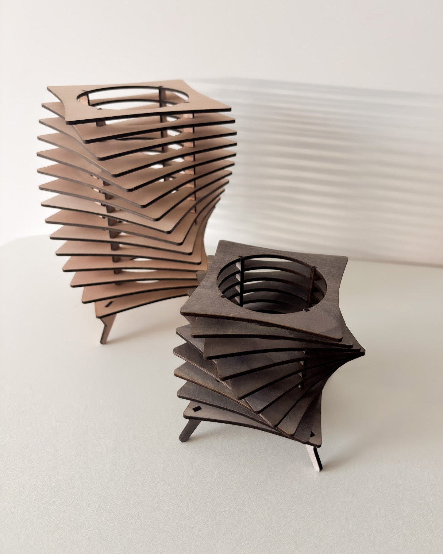 Wooden Candle Holders - Square in 2 sizes