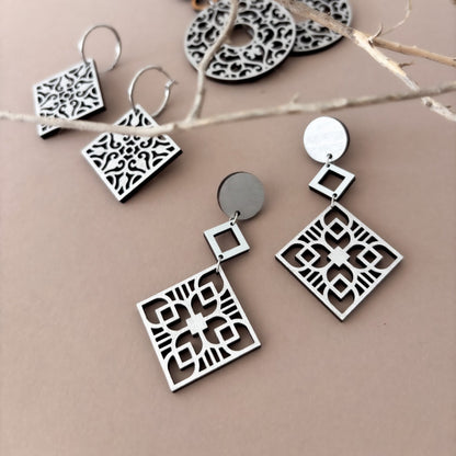 Gloria Dangles in Silver