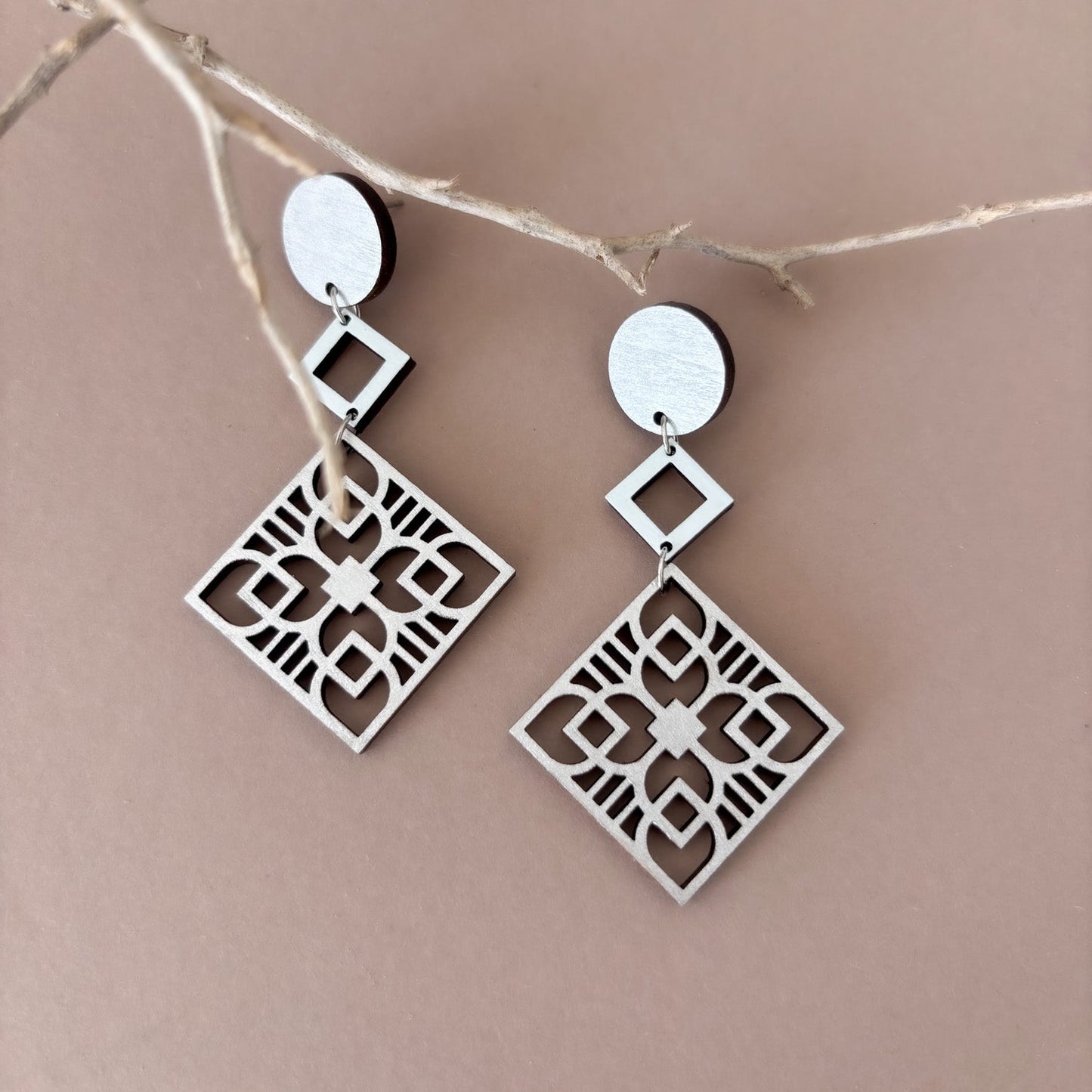 Gloria Dangles in Silver