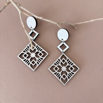 Gloria Dangles in Silver