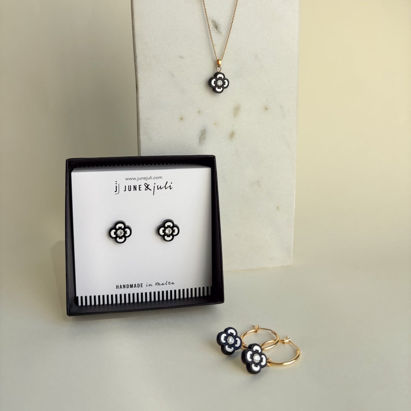 Clover Hoops in Black & White