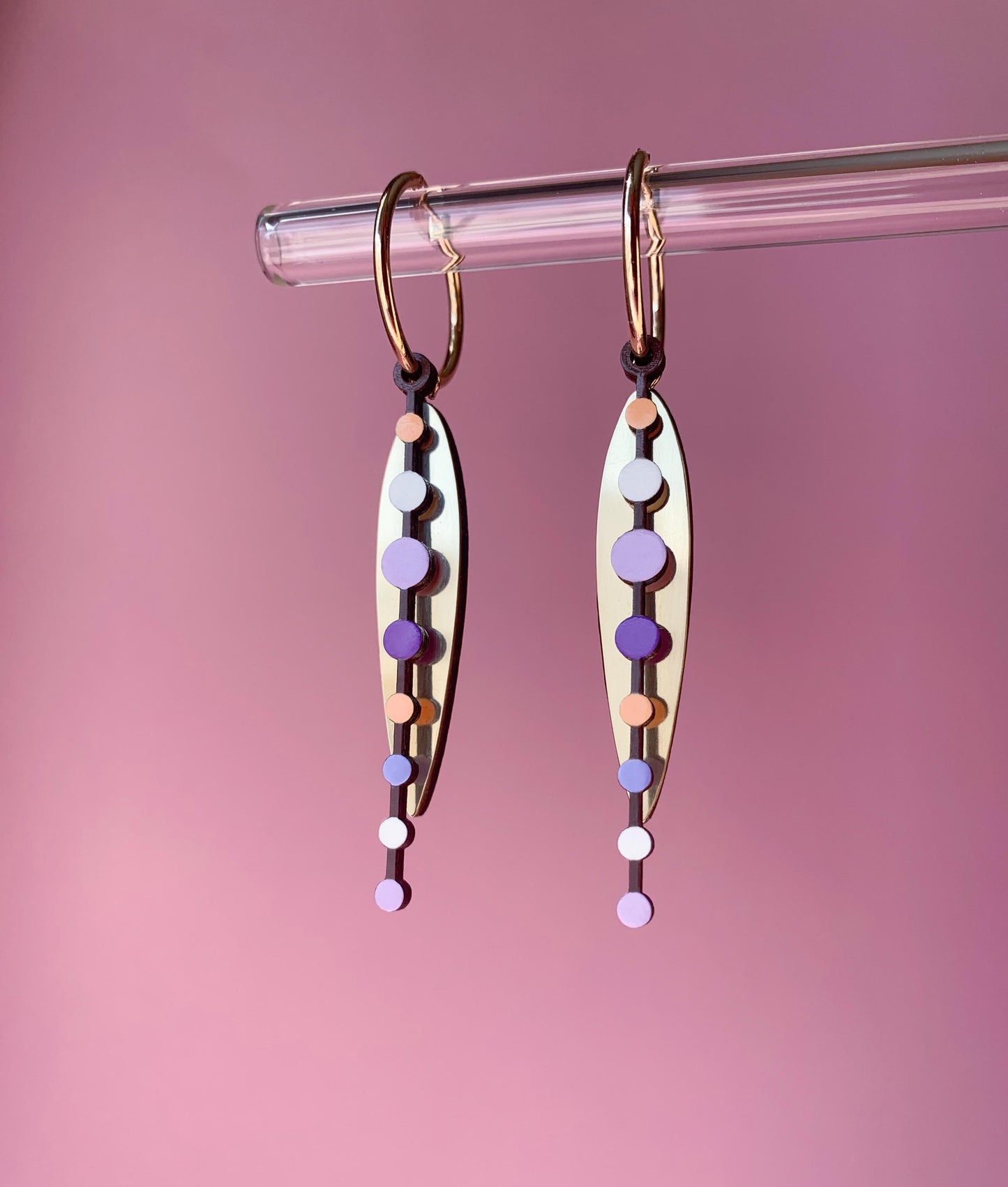 Loona Hoop Earrings in Light Purple