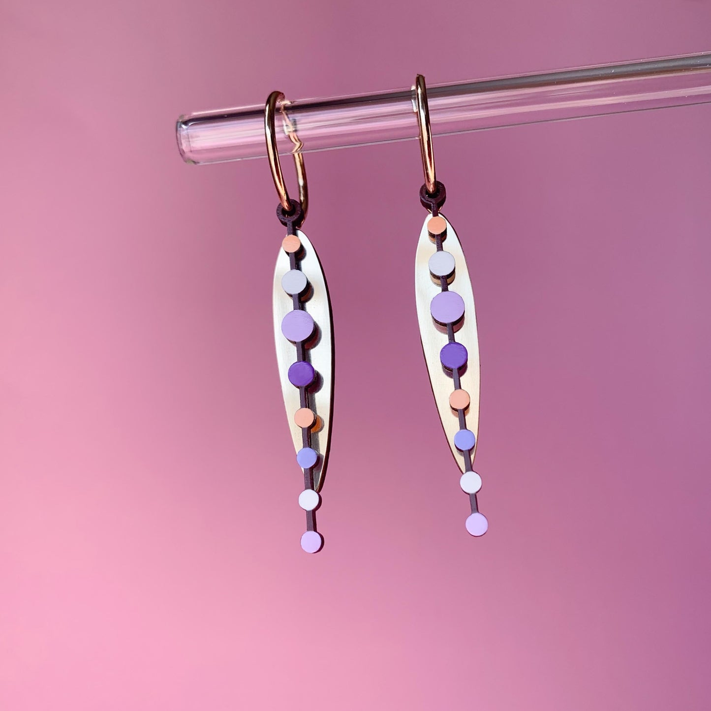 Loona Hoop Earrings in Light Purple