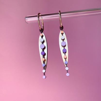 Loona Hoop Earrings in Light Purple