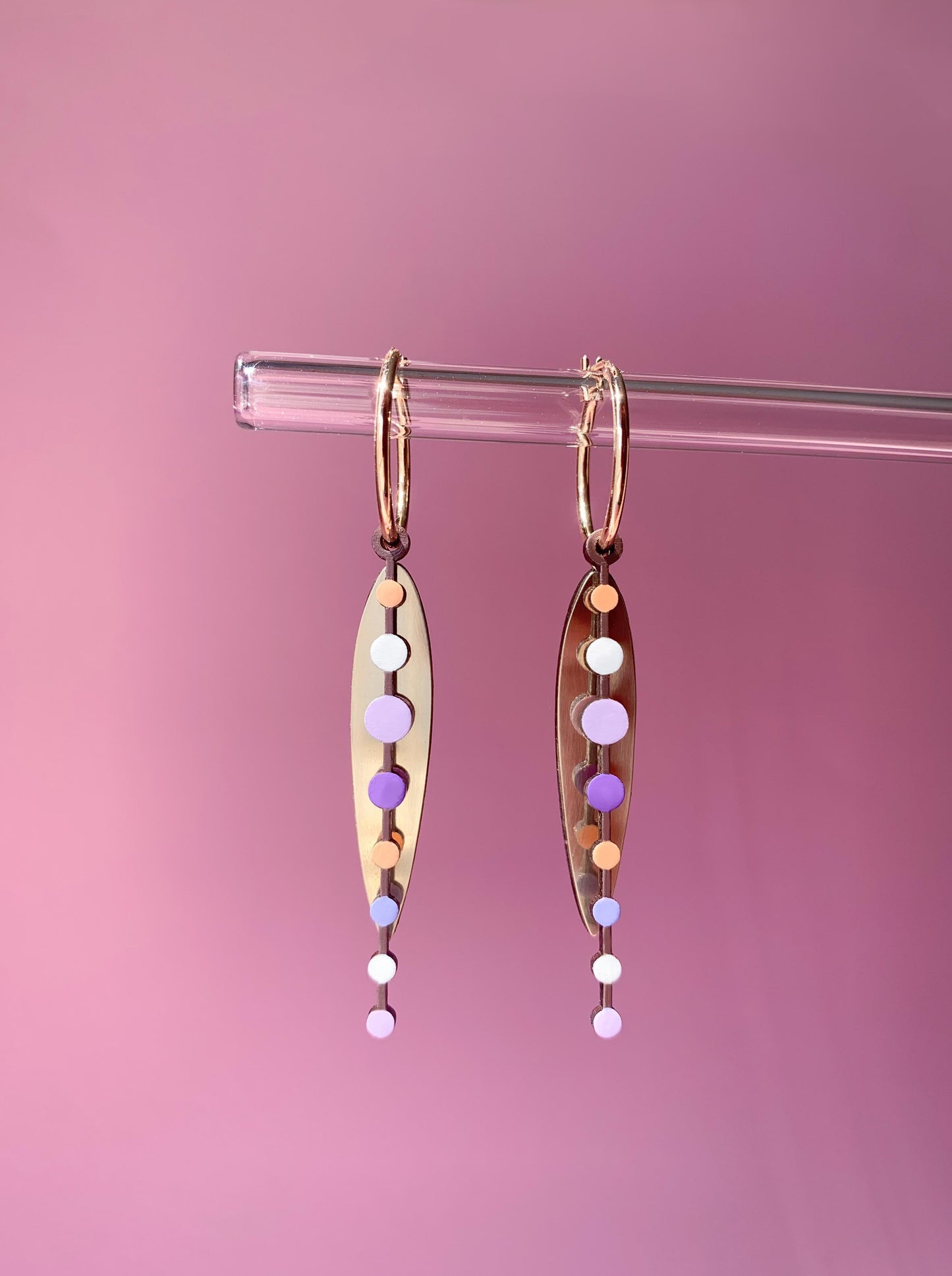 Loona Hoop Earrings in Light Purple