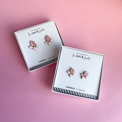 Venus Stud Earrings in Light Pink Mother of Pearl