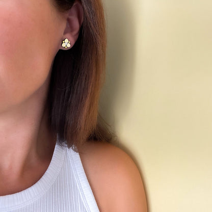 Bougainvillea Flower Stud Earrings in Light Pastel Colours